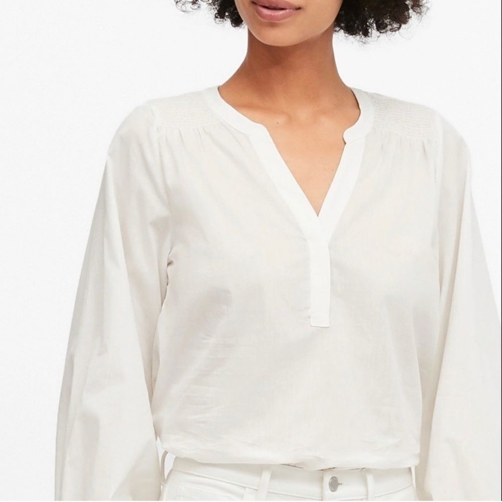 Banana Republic Ivory V-Neck Blouse